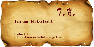 Terem Nikolett névjegykártya