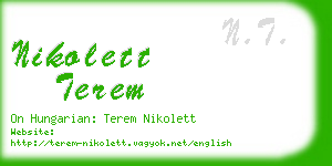 nikolett terem business card